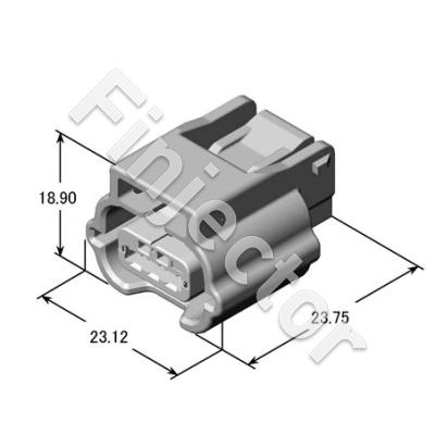 3 pole connector housing, RH series, female terminals