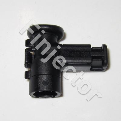 GPC / Connector 1P / 90° angle / Ø 3.0 / Black / Improved cl (Bo