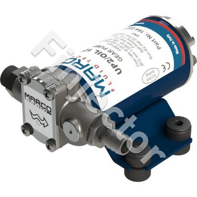 MARCO UP2/OIL Gear pump for lubricating oil, 12V / 5A, 90W. Ports 3/8". 3,3 l/min / 1,5 Bar (MARCO s.p.a 16422012)