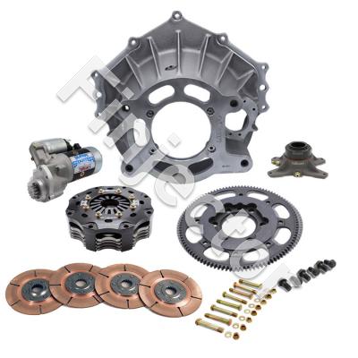 BELLHOUSING KIT, CHEV(E), ALUM, 102T, 5.5" MET, 4 DISC, 26 SP (TILTON 52-31140)