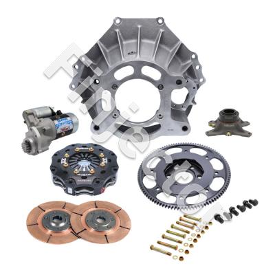 BELLHOUSING KIT, FORD SB, ALUM, 102T, 5.5" MET, 2 DISC, 26 SP (TILTON 52-32120)