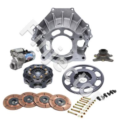 BELLHOUSING KIT, FORD SB, ALUM, 102T, 5.5" MET, 3 DISC, 26 SP (TILTON 52-32130)