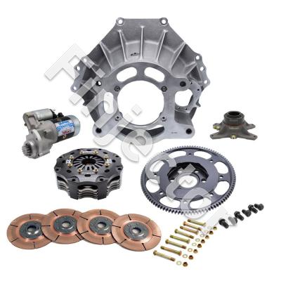 BELLHOUSING KIT, FORD SB, ALUM, 102T, 5.5" MET, 4 DISC, 26 SP (TILTON 52-32140)