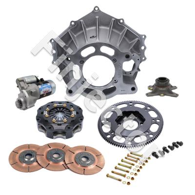 BELLHOUSING KIT, CHEV(LS), ALUM, 102T, 5.5" MET, 3 DISC, 26 SP (TILTON 52-33130)