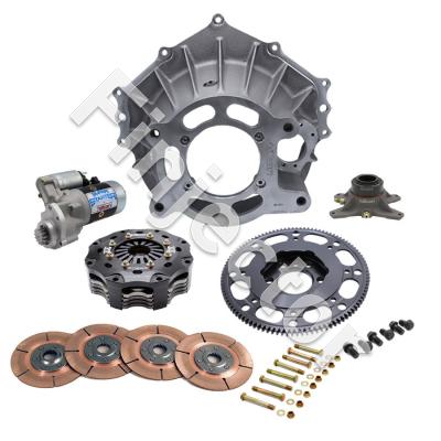 BELLHOUSING KIT, CHEV(LS), ALUM, 102T, 5.5" MET, 4 DISC, 26 SP (TILTON 52-33140)