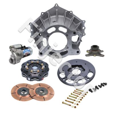 BELLHOUSING KIT, CHEVY 602/604, ALUM, 102T, 5.5" MET, 2 DISC, 26 SP (TILTON 52-41120)