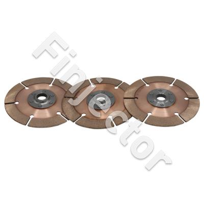 Disc pack, 3 pl , Metal, 7.25", 29mm axle 21 spline, for Toyota J160 / R154 / W ( Tilton 64185-2-ABA-28 )