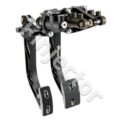 800-SERIES PEDAL ASSY, OVERHUNG, 2 PEDAL, ALUMINUM (TILTON 72-808)