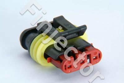 Super Seal 3 pole connector, suitable pins:  SS-FEMALE
