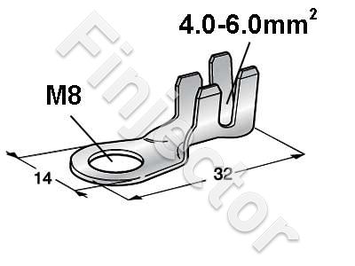 Ring terminal M8 for 4 - 6 mm2 cable