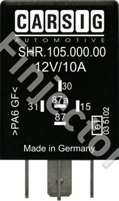 Askelrele 12V 10/15A + ohja