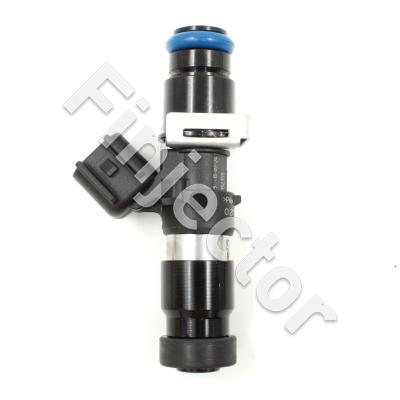 EV14, 1500 cc, 8.5 Ohm, USCAR, long O-O 61 mm, top adapter with filter, bottom adapter with 16mm Japan style seal (Bosch 0280158677-L14-3)