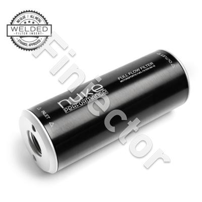 Fuel filter Slim 10 micron Stainless steel element, AN10 ORB (NUKE 200-02-203)