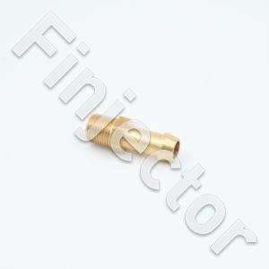 8 mm hose connector with 1/8-27 NPTF thread, brass. 8300-0810