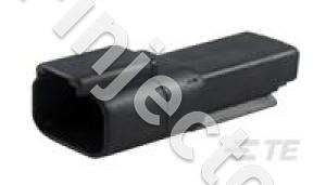 Deutsch DT 2 pole BLACK housing DT04-2P-E004, for male pins