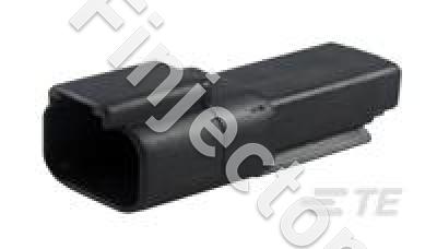 Deutsch DT 2 pole BLACK housing DT04-2P-E004, for male pins