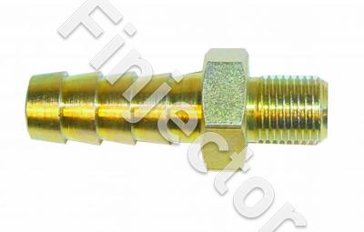 M10 x 1.0 threaded hose nipple for 10 mm hose with copper gasket