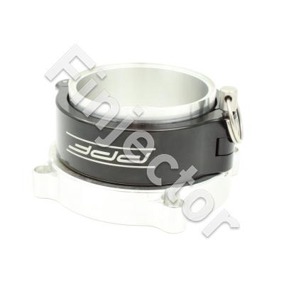 Inlet flange for Bosch 82 mm throttle, 3" (75 mm) billet with quick clamp, O ring seals (IF82-3)