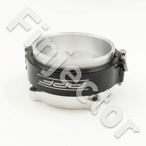 Inlet flange for Bosch 82 mm throttle, 4" (100 mm) billet with quick clamp, O ring seals (IF82-4)