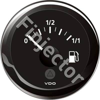 Black VLB fuel level gauge, 10-32V,  90 – 0 Ohm, diam. 52 mm, depth 50 mm. Connector pigtail incl. Viewline (A2C59514079)