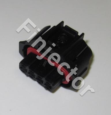 4 pole Compact connector 1.1m, BDK 2.8, Code 1, covered, special seal (F-VMQ) (Bosch 1928404658)