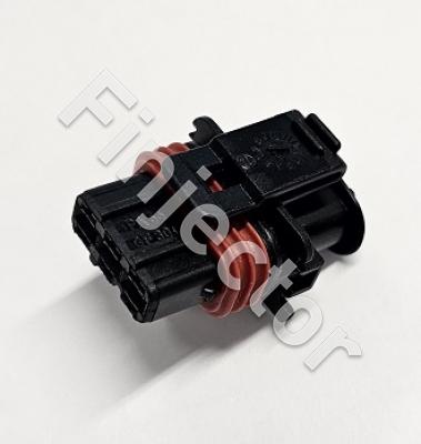 3 Pole Compact 1.1 Connector / Code 2 / Black / F-VMQ seal (Bosch 1928405657)