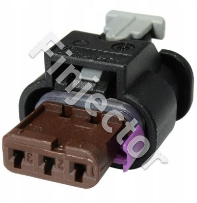 3 Way Sealed Female Connector 1.2 mm, 1-row, Cod. B, Variant I (4H0973703A)