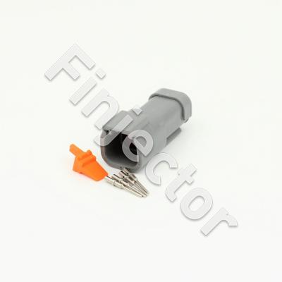 Deutsch DTM 4 pole female connector set, male pins 0.2-0.5 mm2