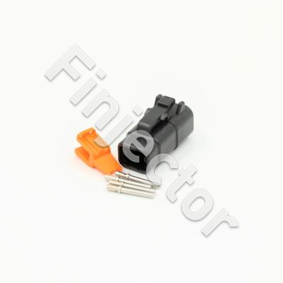 Deutsch DTM 4 pole male connector set, female pins 0.2-0.5 mm2