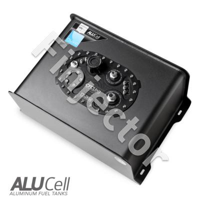 20 liter aluminum fuel cell w. Integrated 2 l Fuel Surge Tank