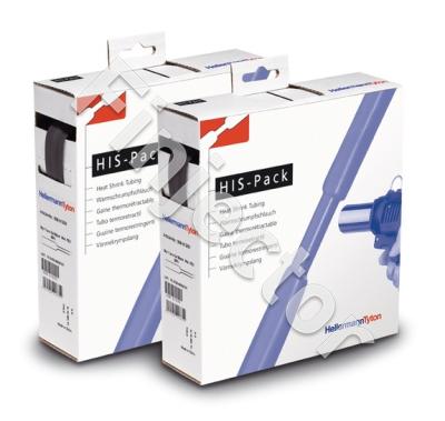 Heat shrink tube 3.2/1.6 mm, black, box 10 m