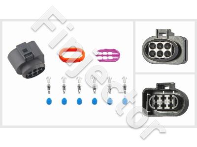 6-napainen urosliitinsarja, VAG, 1.5-2.5 mm2, (1J0973733-SET-2)