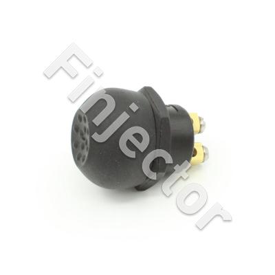 Pu sh Button Switch, 12/24 V / 25/12.5 A. Rubber boot (634-180040)
