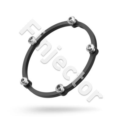 Aluminum nut ring for remote filler cap, with M6 bolts