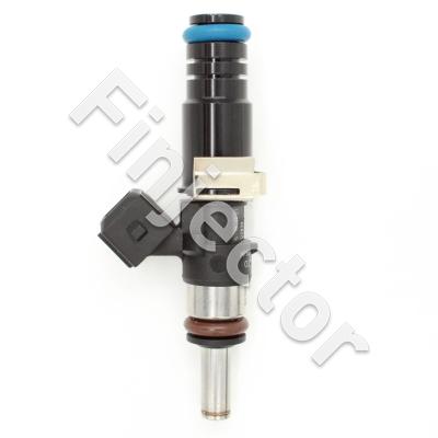 EV14 Injector, 12 Ohm, 1200 cc, C20, Jetronic (EV1), O-O 61 mm, Long, Long 14 mm Top Adapter with Filter, Long Spray End (EV14-1200-L14X)