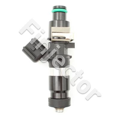 EV14 injector, 12 Ohm, 1050 cc, C30°, Uscar, O-O 61 mm, Long, 11 mm Short Top Adapter with Filter, Bottom Adapter with 16 mm Seal (Bosch Motorsport 028015840P-L11)