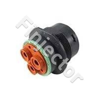 Deutsch 7-napainen pyöreä urospinnarunko, naaraspinnit, 3x4 AWG / 4x16 AWG (HDP24-24-7PN-C038)