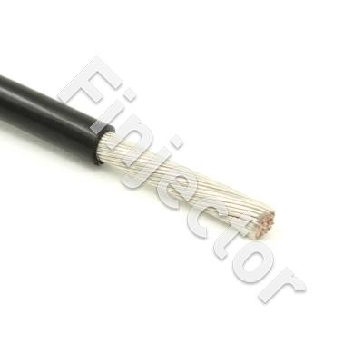 Johto musta 2.5mm², mm. tankin sisäisiin asennuksiin, bensam ja etanolin kestävä. FEP-kuori, -100°C - +205°C (2,5ITCMUS)