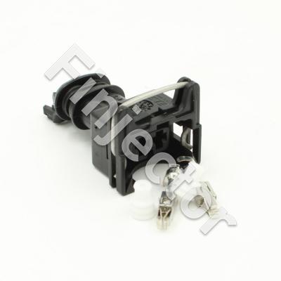 2 pole AMP JPT connector SET 1.5-2.5 mm2. Wire seal lock.