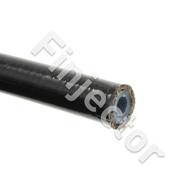 GB725 AN3 Stainless Steel Braided Hose Teflon (PTFE), Black PVC