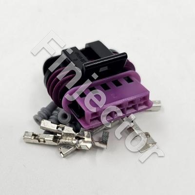 5 way female non-shrouded version of GT150 style, for ignition coils 034COIL1. Wire size 0.5-0.75 mm2. (034-CON2-SET)