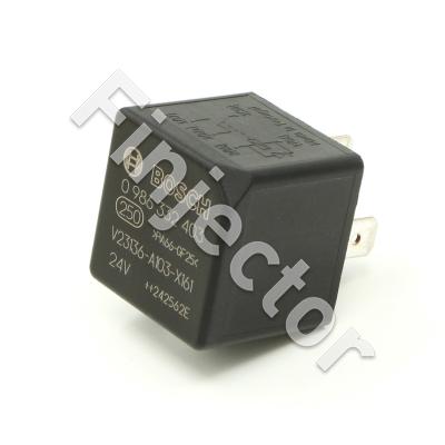 VAIHTOKÄRKIRELE 24V 10/20A KORVATON, MUOVI, DIODI, 87+87A (Bosch 0986332403)