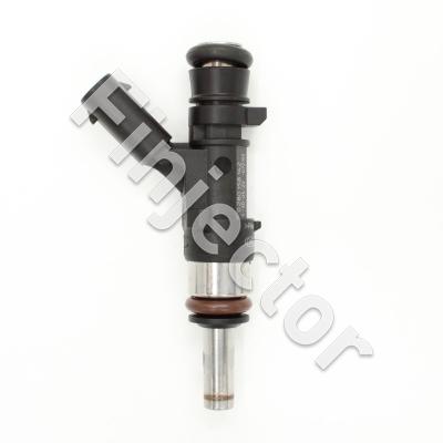 EV14 injector, 12 Ohm, 443cc, E22°, MLK 1.2, O-O 49 mm, Mid, Long Spray End (Bosch 0280158142)