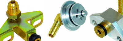 Fuel rail pressure regulator adapters