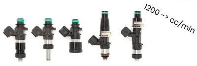 Injectors 1200 cc --> with 11 mm top diameter